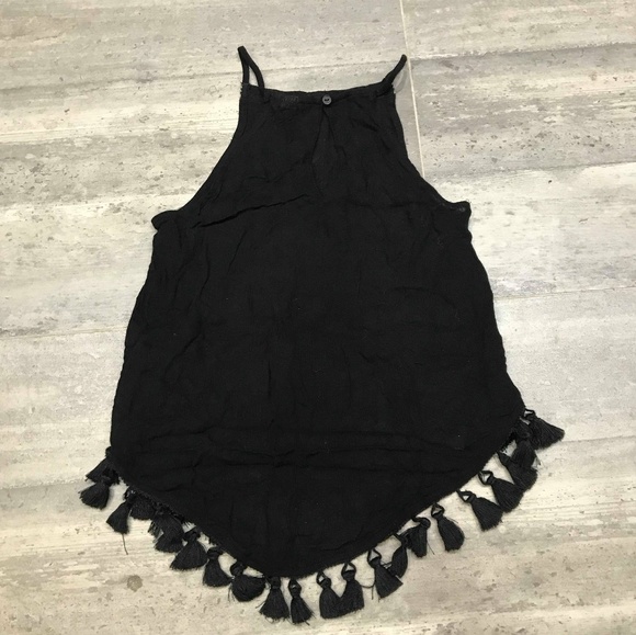 COACHELLA FESTIVAL HELTER NECK TOP Black - Picture 4 of 5